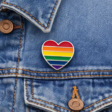 Load image into Gallery viewer, Rainbow Heart Shaped Pins