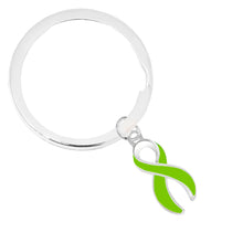 Load image into Gallery viewer, Lime Green Ribbon Split Style Key Chains