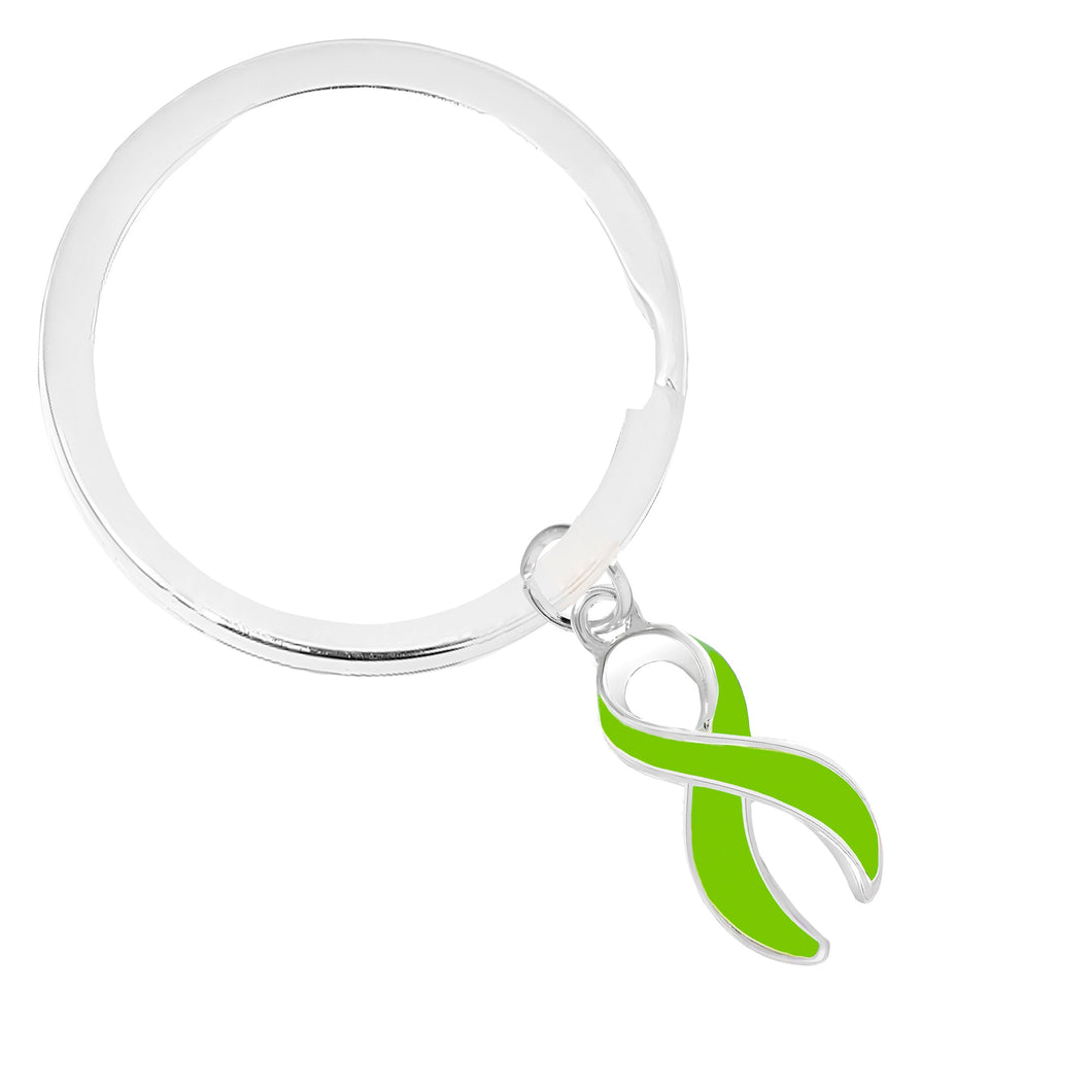 Lime Green Ribbon Split Style Key Chains