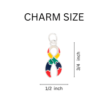 Load image into Gallery viewer, Large Autism Awareness Ribbon Charms - The Awareness Company