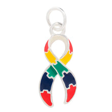 Load image into Gallery viewer, Large Autism Awareness Ribbon Charms - The Awareness Company