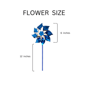 Large Blue Pinwheels for Child Abuse Prevention - The Awareness Company