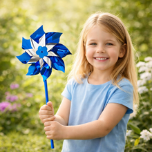 Load image into Gallery viewer, Large Blue Pinwheels for Child Abuse Prevention - The Awareness Company