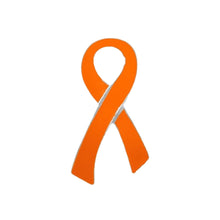 Load image into Gallery viewer, Large Flat Orange Ribbon Pins - The Awareness Company