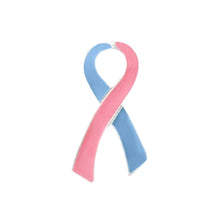 Load image into Gallery viewer, Large Flat Pink &amp; Blue Ribbon Pins - The Awareness Company