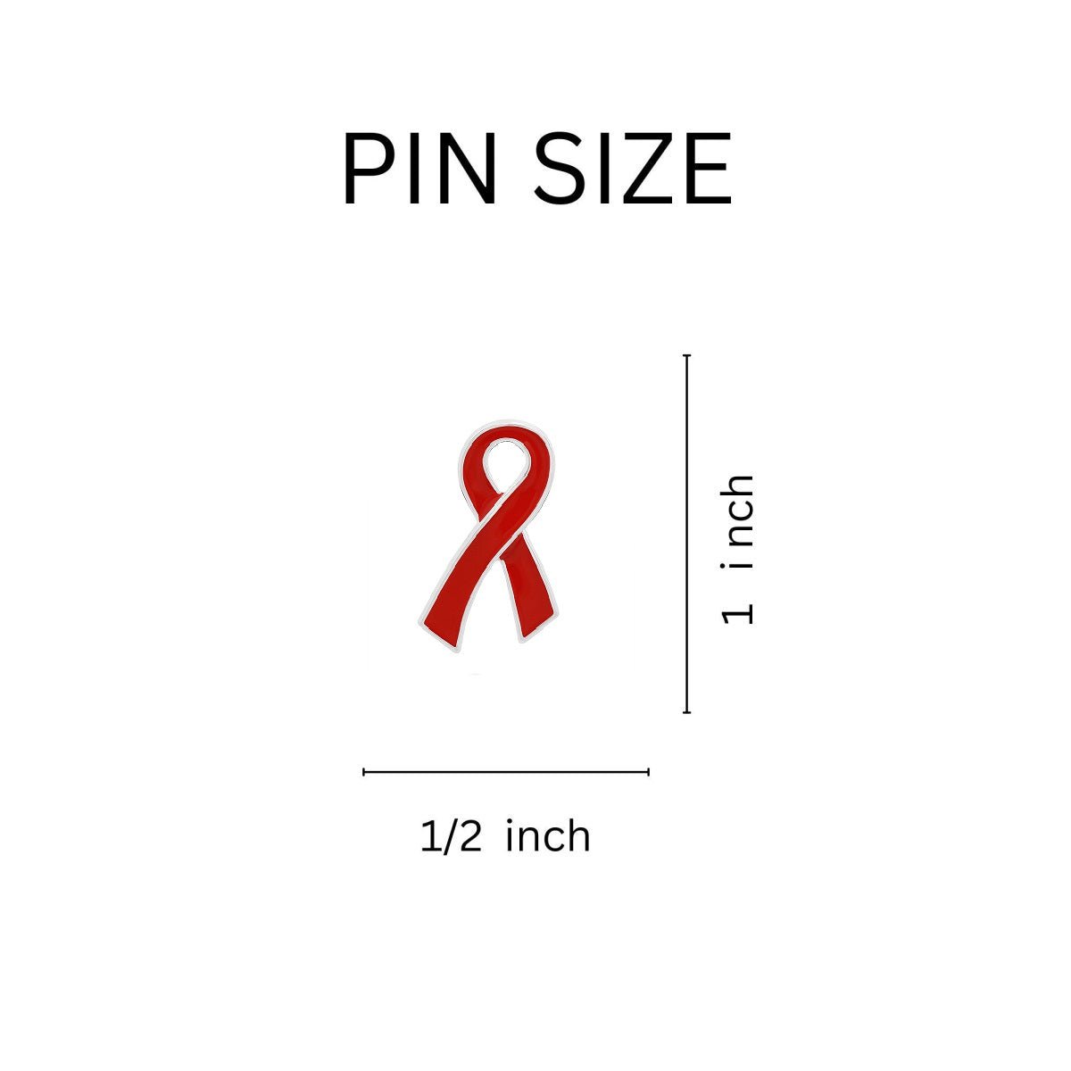 Bulk Red Ribbon Awareness Pins For AIDS, HIV, Red Ribbon Week, Drug and ...