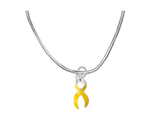 Load image into Gallery viewer, Large Gold Ribbon Necklaces - The Awareness Company