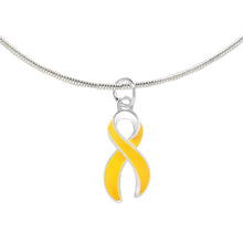Load image into Gallery viewer, Large Gold Ribbon Necklaces - The Awareness Company