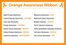 Load image into Gallery viewer, Large Orange Ribbon Charms - The Awareness Company