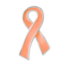 Load image into Gallery viewer, Large Peach Ribbon Awareness Pins - The Awareness Company
