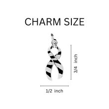 Load image into Gallery viewer, Large Zebra Print Ribbon Earrings - The Awareness Company