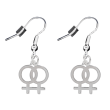 Load image into Gallery viewer, Lesbian Female Same Sex Symbol Earrings - The Awareness Company