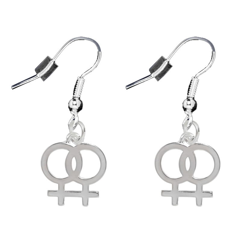 Lesbian Female Same Sex Symbol Earrings - The Awareness Company
