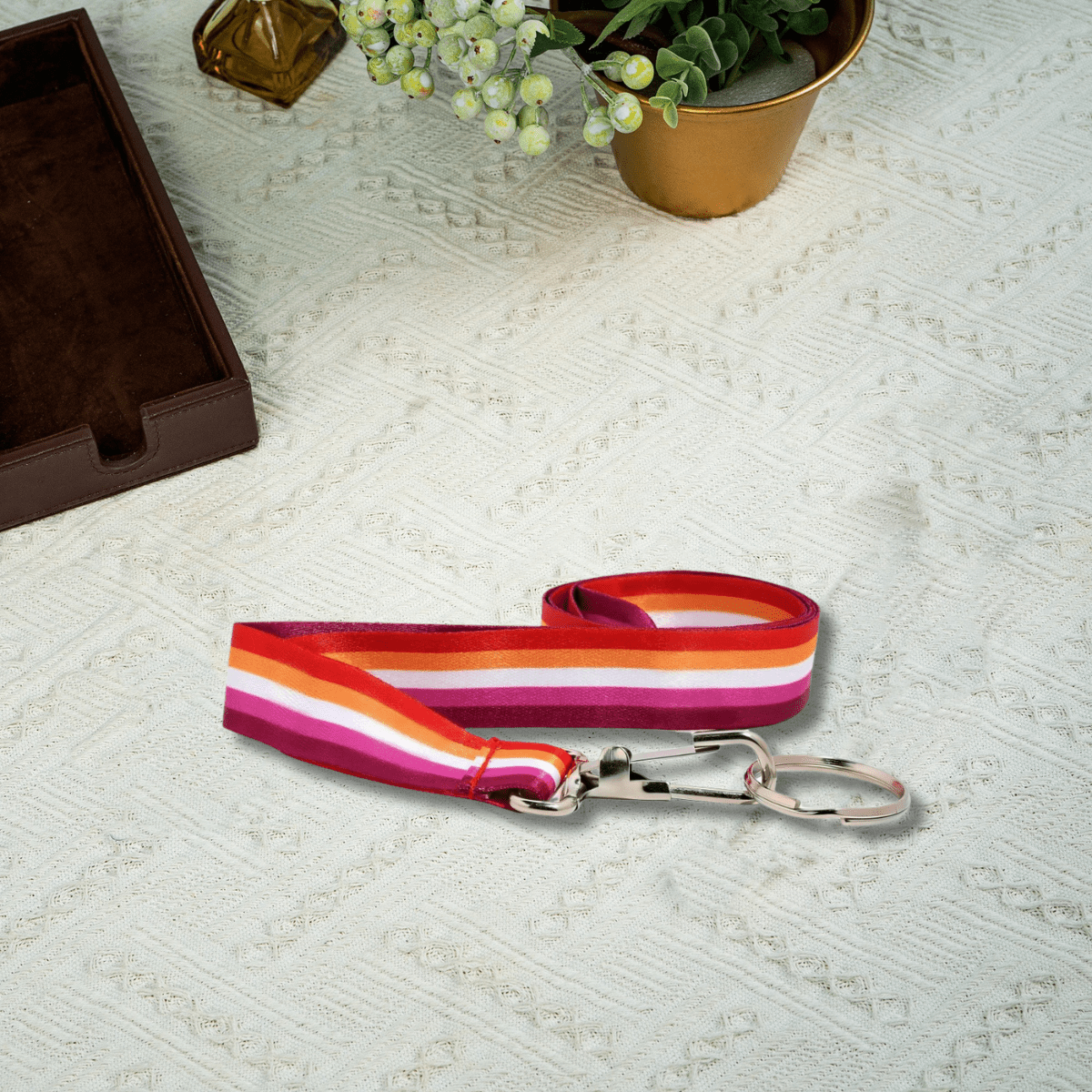 LGBTQ Pride Rainbow Lanyard - Gay Pride Badge Holder & Keychain For Pride Month, Parades, Events & Support