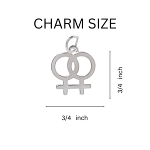 Lesbian Same Sex Female Symbol Charms - The Awareness Company