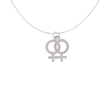 Load image into Gallery viewer, Lesbian Same Sex Female Symbol Necklaces - The Awareness Company