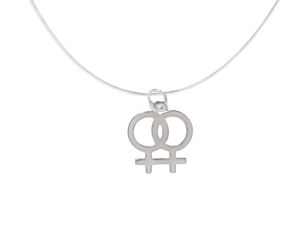 Lesbian Same Sex Female Symbol Necklaces - The Awareness Company