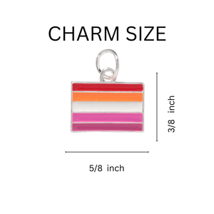 Lesbian Sunset Flag Charms - The Awareness Company