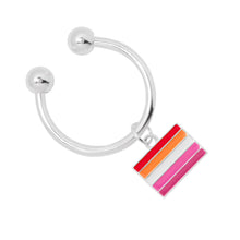 Load image into Gallery viewer, Lesbian Sunset Flag Horseshoe Key Chains - The Awareness Company