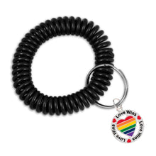 Load image into Gallery viewer, LGBTQ Gay Pride Elastic Keychain Bracelets (Pick Your Charm) - The Awareness Company