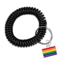 Load image into Gallery viewer, LGBTQ Gay Pride Elastic Keychain Bracelets (Pick Your Charm) - The Awareness Company