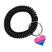 Load image into Gallery viewer, LGBTQ Gay Pride Elastic Keychain Bracelets (Pick Your Charm) - The Awareness Company