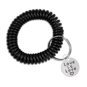 LGBTQ Gay Pride Elastic Keychain Bracelets (Pick Your Charm) - The Awareness Company