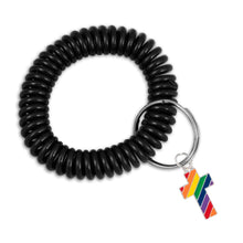 Load image into Gallery viewer, LGBTQ Gay Pride Elastic Keychain Bracelets (Pick Your Charm) - The Awareness Company