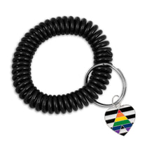 Load image into Gallery viewer, LGBTQ Gay Pride Elastic Keychain Bracelets (Pick Your Charm) - The Awareness Company