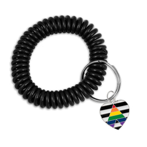 LGBTQ Gay Pride Elastic Keychain Bracelets (Pick Your Charm) - The Awareness Company