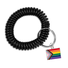 Load image into Gallery viewer, LGBTQ Gay Pride Elastic Keychain Bracelets (Pick Your Charm) - The Awareness Company