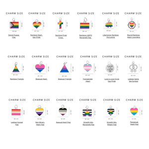 LGBTQ Gay Pride Elastic Keychain Bracelets (Pick Your Charm) - The Awareness Company