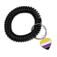 Load image into Gallery viewer, LGBTQ Gay Pride Elastic Keychain Bracelets (Pick Your Charm) - The Awareness Company