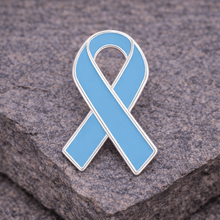 Load image into Gallery viewer, Light Blue Ribbon Awareness Pins - The Awareness Company