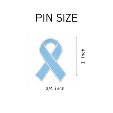 Load image into Gallery viewer, Light Blue Ribbon Awareness Pins - The Awareness Company