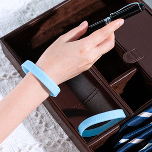 Light Blue Ribbon Silicone Bracelets (Child Size) - The Awareness Company