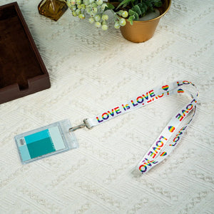 Love is Love Rainbow Heart Lanyards