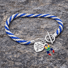 Load image into Gallery viewer, Make A Difference Together Autism Awareness Rope Bracelets - The Awareness Company