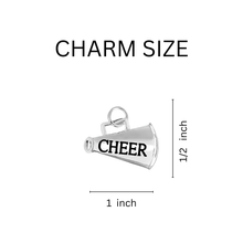 Load image into Gallery viewer, Megaphone Cheerleading Silver Rope Bracelets - The Awareness Company