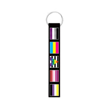 Load image into Gallery viewer, Multi Gay Pride Flag Lanyard Style Keychains - The Awareness Company