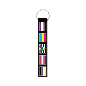 Multi Gay Pride Flag Lanyard Style Keychains - The Awareness Company