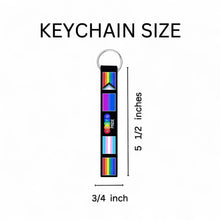 Load image into Gallery viewer, Multi Gay Pride Flag Lanyard Style Keychains - The Awareness Company