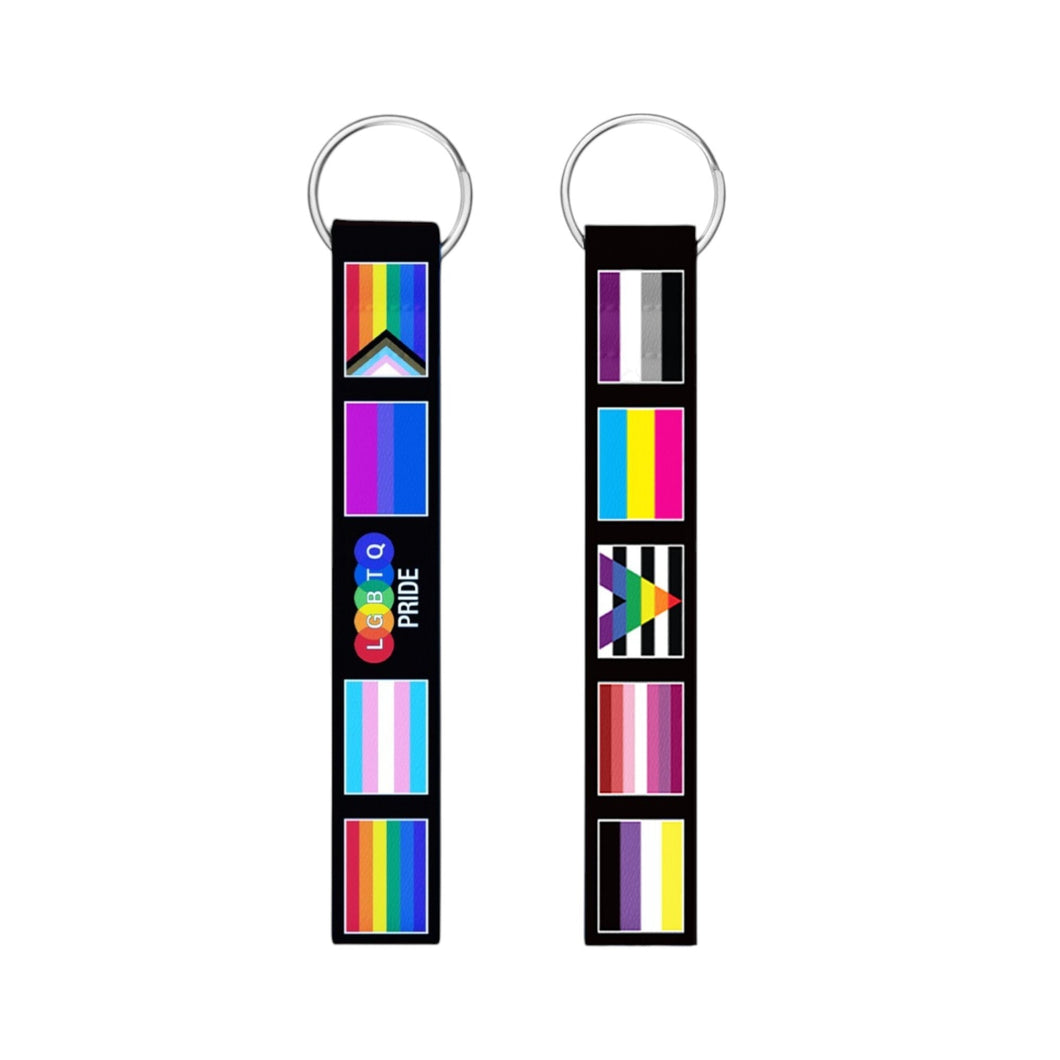 Multi Gay Pride Flag Lanyard Style Keychains - The Awareness Company