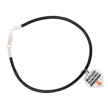 Load image into Gallery viewer, Multiple Sclerosis Awareness Heart Charm Leather Cord Bracelets - The Awareness Company