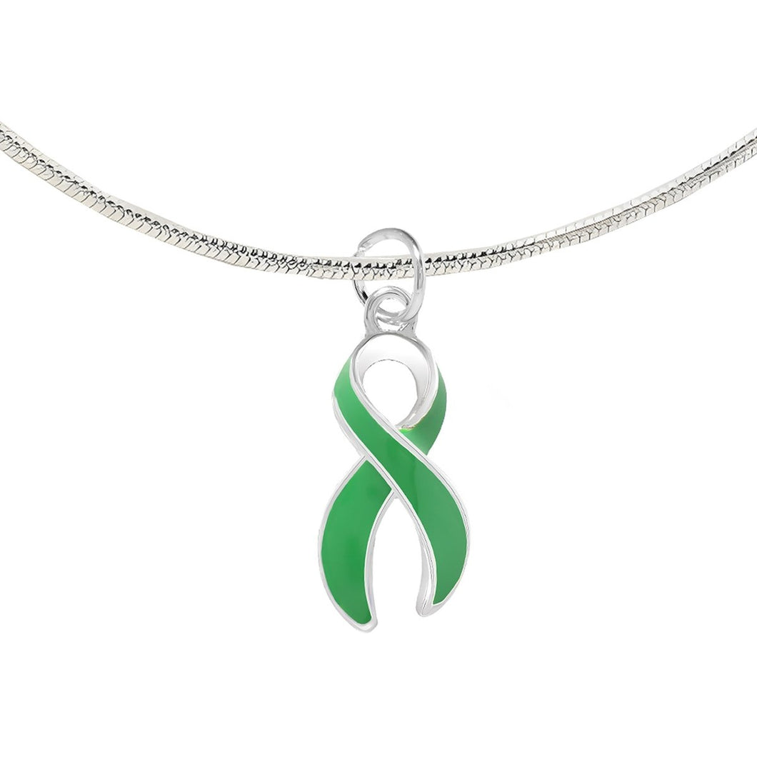 Green Ribbon Necklaces