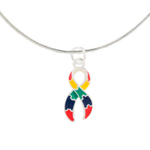 Load image into Gallery viewer, Autism Ribbon Charm Necklaces