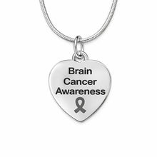Load image into Gallery viewer, Heart Shaped Brain Cancer Necklaces