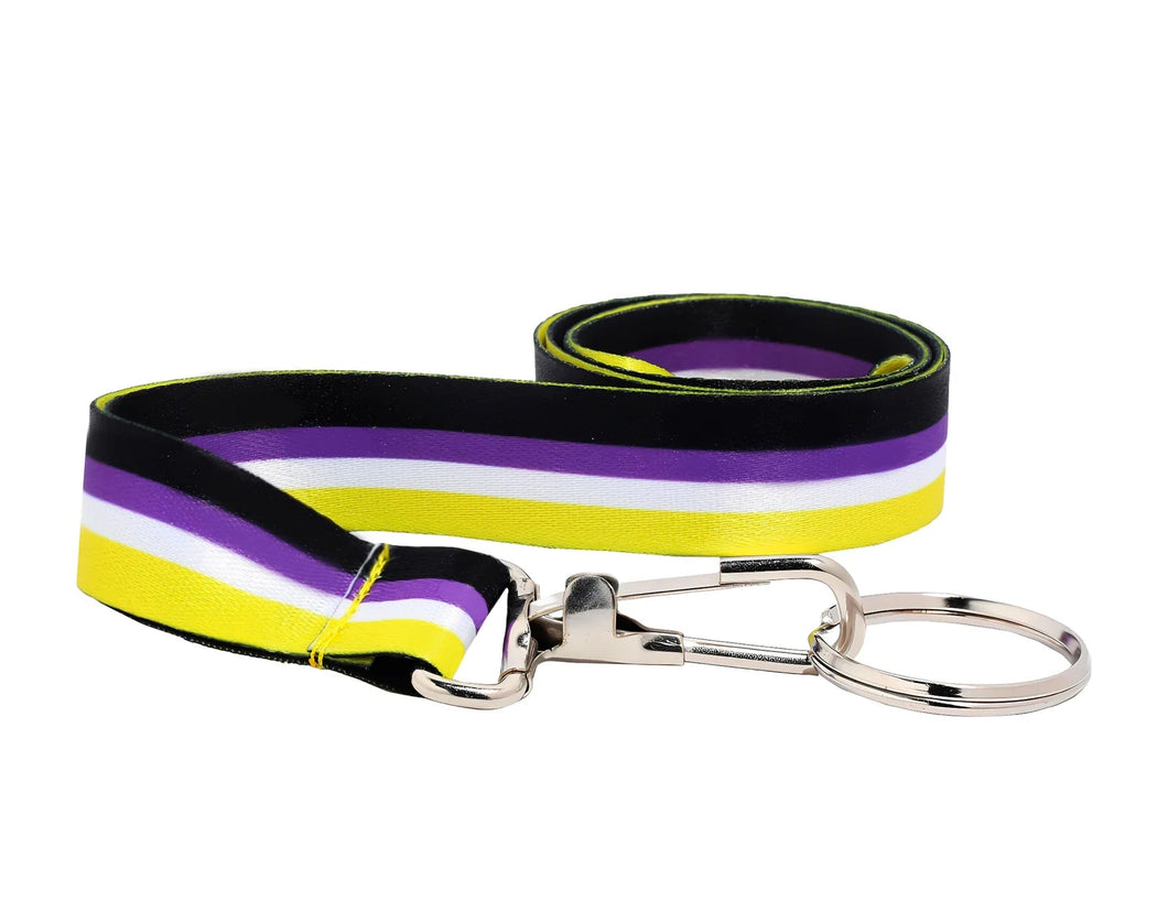 Non - Binary Flag Colored Lanyards - The Awareness Company