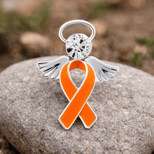 Load image into Gallery viewer, Orange Ribbon Awareness Angel Pins - The Awareness Company