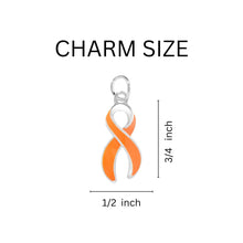 Load image into Gallery viewer, Orange Ribbon Awareness Leather Cord Bracelets - The Awareness Company